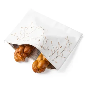 Leaf Embroidered Challah Pouch