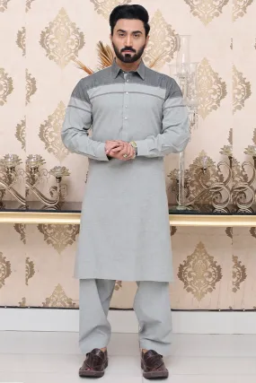 Men Khaddar Kameez Shalwar Grey