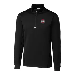 Ohio State Buckeyes Cutter & Buck Traverse Stretch Black 1/4 Zip Jacket